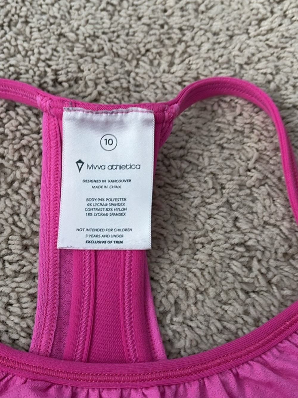 Ivivva Hot Pink Racerback Tank - Picture 3 of 3